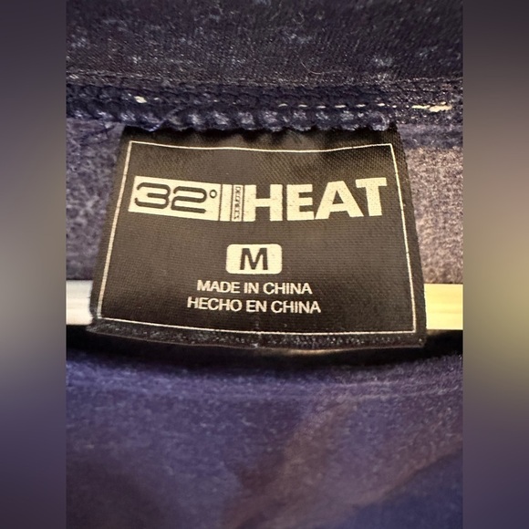 32 Degrees Heat Fleece Top Women Navy Crew Neck Top Stitch Long Sleeve NWOT - Picture 5 of 7